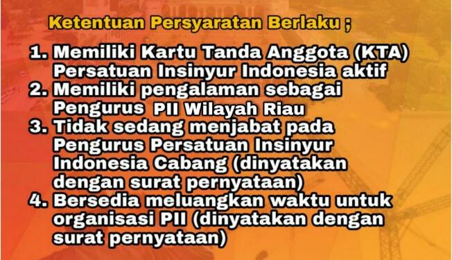 PII Riau Mengadakan Seleksi Calon Ketua Periode 2021-2024
