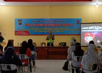 Rokania Mendukung Program Police Goes to Campus Oleh Sat Lantas Polres Rohul