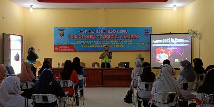 Rokania Mendukung Program Police Goes to Campus Oleh Sat Lantas Polres Rohul