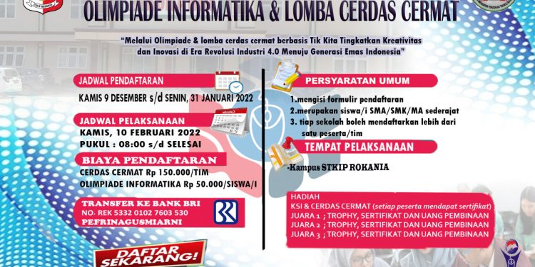 HIMA PTI Akan Adakan Kompetisi Sains Informatika (KSI) dan Olimpiade Informatika