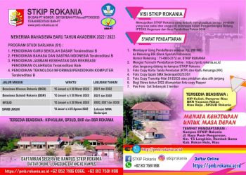 STKIP Rokania Mulai Menerima Mahasiswa Baru T.A. 2022/2023