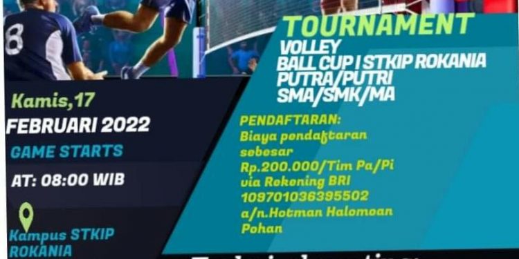 HIMJAR Rokania Akan Adakan Turnamen Bola Voli Tingkat SMA Sederajat Bulan Februari 2022