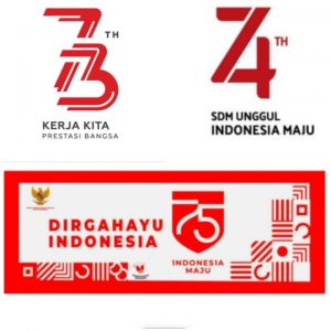 Logo HUT RI 73, 74, 75