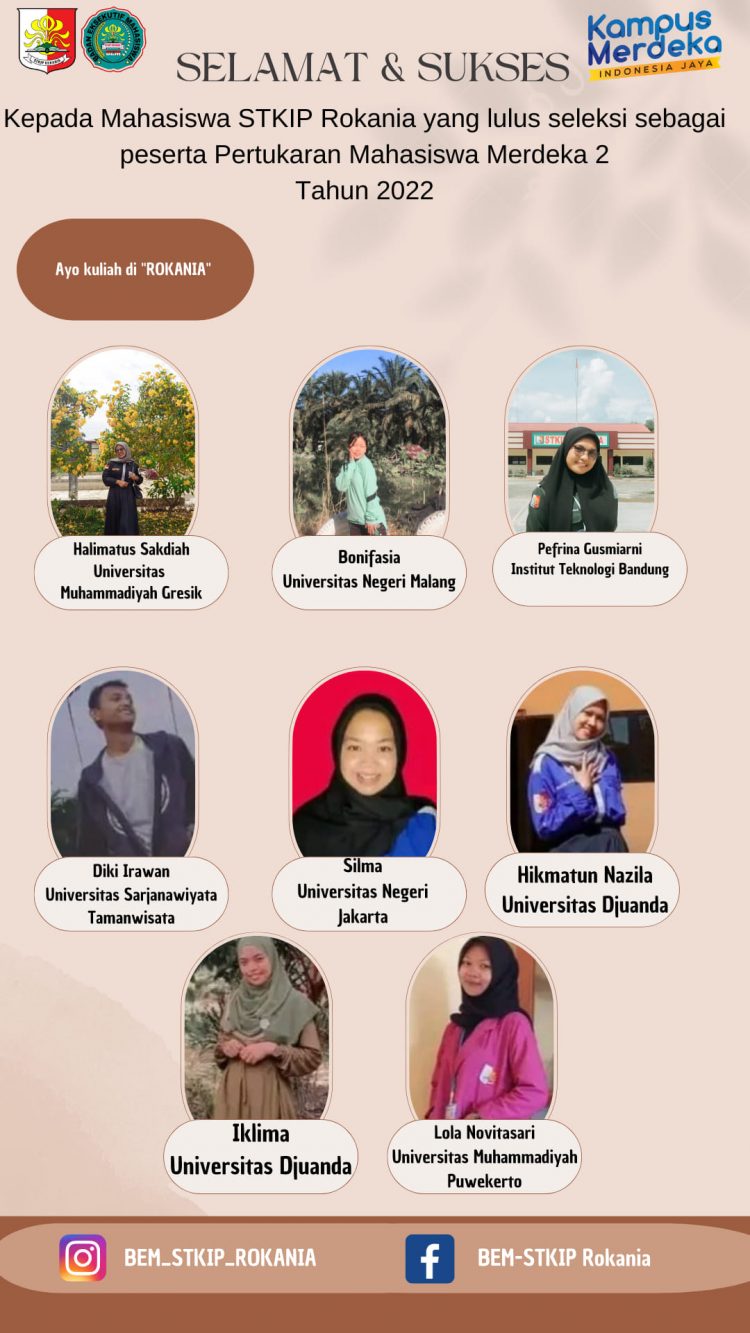 Ucapan Selamat dari BEM STKIP Rokania