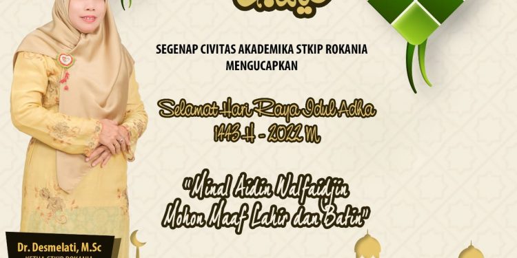 Selamat Idul Adha 1443 H Civitas Academica STKIP Rokania