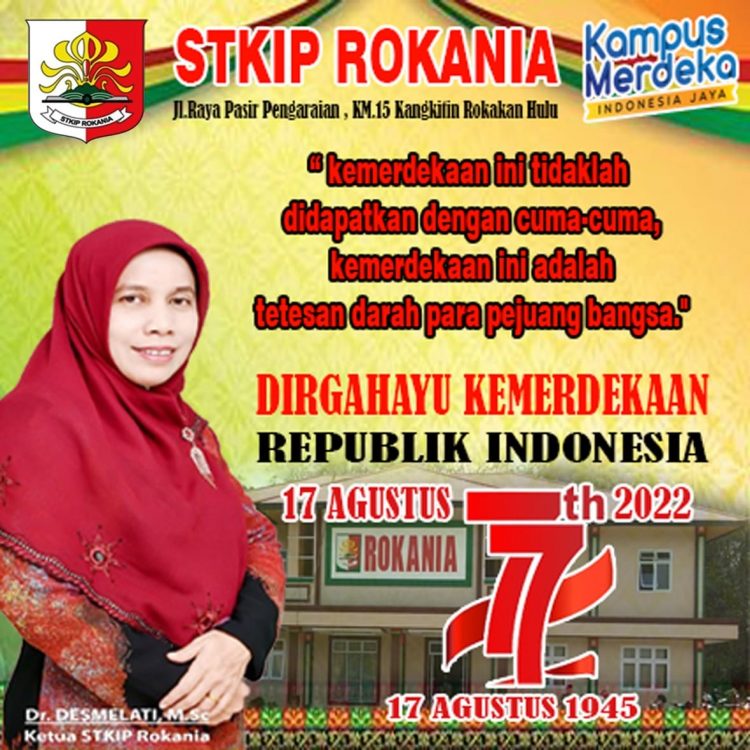 Ucapan Dirgahayu RI Desmelati