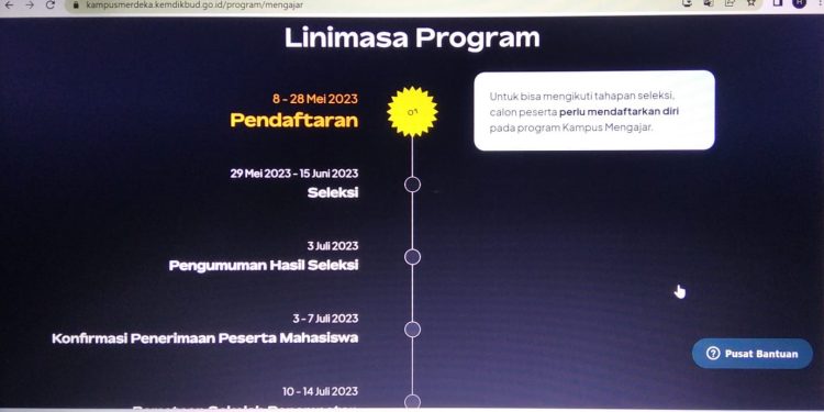 foto halaman depan situs web