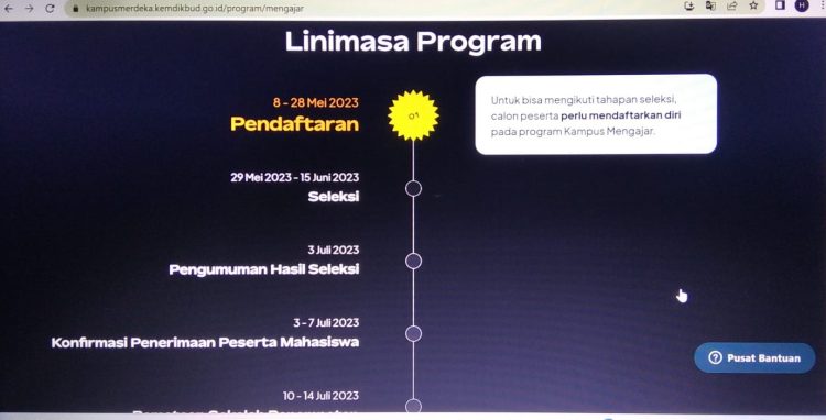 foto halaman depan situs web
