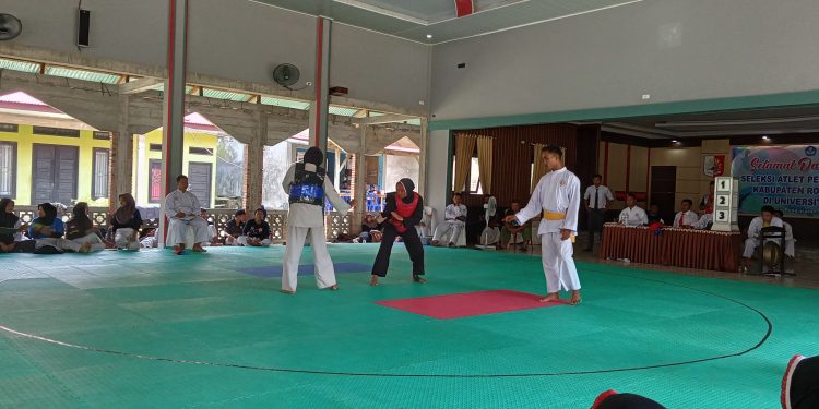 Seleksi pencak silat Popda tingkat Rokan Hulu (foto: almaida)